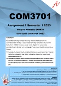 COM3701 Assignment 1 Semester 1 2023 (648470)