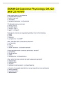 SCNM Q4 Capstone Physiology Q1&comma; Q2&comma; and Q3 review &vert; 95 Questions with 100&percnt; Correct Answers