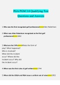 PGA PGM 3.0 Qualifying Test  questions verified with 100% correct answers
