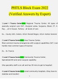 PHTLS Block Exam  questions verified with 100&percnt; correct answers