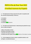 PHTLS Pre & Post Test&period; questions verified with 100&percnt; correct answers