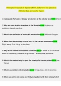 Prehospital Trauma Life Support &lpar; PHTLS &rpar; Review Test  questions verified with 100&percnt; correct answers