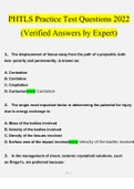 PHTLS Practice Test   questions verified with 100&percnt; correct answers