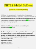PHTLS 9th Ed&period; Self-test  questions verified with 100&percnt; correct answers