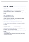 ACC 341 Exam #1 2023 with complete solution 