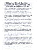 2023 Dual and Chronic Condition Special Needs Plans &lpar;D-SNP&sol;C-SNP&rpar; Assessment Rated 100&percnt; Correct&excl;&excl;