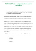 NURS 6630 Week 1 Assignment: Short Answer Assessment