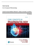 Test Bank - Core Concepts in Pharmacology, 5th Edition (Holland, 2018) Chapter 1-38 | All Chapters