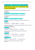 NURS6501/ NURS 6501 ADVANCED  Pathophysiology ch. 32 Review with  Correct Answers