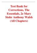 Corrections&comma; The Essentials 2nd Edition By Mary Stohr Anthony Walsh &lpar;Test Bank&rpar;
