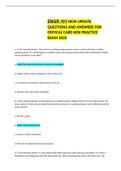 NEW UPDATE QUESTIONS AND ANSWERS FOR CRITICAL CARE HESI PRACTICE EXAM 2022