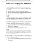 Porth&rsquo;s Essentials of Pathophysiology 5th Edition Test Bank