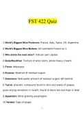 FST 422 Wine Quiz Questions with Correct Answers &vert;100&percnt; Verified