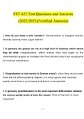 FST 422 Test Questions and Answers &lpar;2022&sol;2023&rpar;&lpar;Verified Answers&rpar;