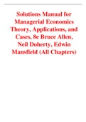 Managerial Economics Theory, Applications, and Cases 8e Bruce Allen, Neil Doherty, Edwin Mansfield (Solutions Manual)