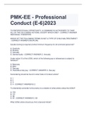 PMK-EE - Professional Conduct &lpar;E-6&rpar;2023