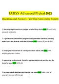 IAHSS Advanced Pretest 2023 Questions and Answers &lpar;Verified Answers by Expert&rpar;