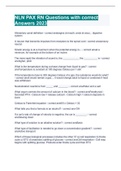 NLN PAX RN Questions with correct Answers 2023