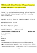 PPME &lpar;ENLISTED&rpar; - BLOCK 5&colon; MARITIME CYBERSPACE OPERATIONS QUESTIONS WITH CORRECT ANSWERS