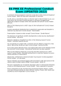 E6 PMK EE Professional Conduct Exam &lpar;UPDATED 2022&rpar;