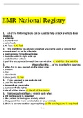 EMR National Registry  / NREMT Exam Questions and Answers/Explained 2022.