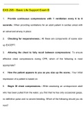 EXS 295 - BASIC LIFE SUPPORT EXAM B QUESTIONS WITH CORRECT ANSWERS 20222023