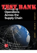 Managing Operations Across the Supply Chain 4th Edition by Morgan Swink, Steven Melnyk and Janet L. Hartley. ISBN 9781260442915, 1260442918. Chapter 1-19 (Cmplete Download). TEST BANK/SOLUTIONS MANUAL