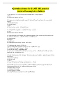 Questions from the JAMF 100 practice exam&period;with complete solutions