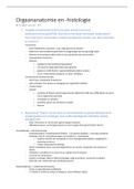 Orgaananatomie en histologie 80 vragen