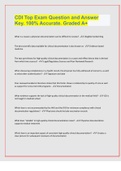 CDI Top Exam Question and Answer Key&period; 100&percnt; Accurate&period; Graded A&plus;