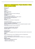 Sadock Ch 7 Schizophrenia &plus; Psych disorders &plus; Study Guide&comma; Complete Solution