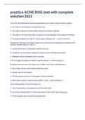 practice ACHE BOG test with complete solution 2023