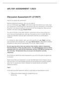 AFL1501 ASSIGNMENT 1  &comma; 2023