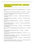 Washington State Drivers Test &lowbar;&lowbar; Questions And Answers