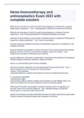 Heme Immunotherapy and antineoplastics Exam 2023 with complete solution