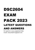 DSC2604 EXAM PACK 2023