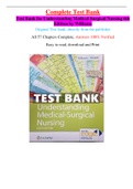 Test Bank for Understanding Medical-Surgical Nursing 6th  Edition by Williams (All Chapters complete 1-57, Answers verified 100%)