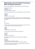 Mississippi Life and Health Final Exam With Complete Solutions&period;