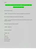 COPE HEALTH SCHOLAR PROGRAM EXAM QUESTIONS AND ANSWER UPDATED 2023