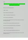 COPE HEALTH SCHOLARS WRITTEN EXAM &period; EXAM QUESTIONS AND ANSWER UPDATED 2023