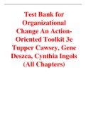 Organizational Change An Action-Oriented Toolkit 3e Tupper Cawsey, Gene Deszca, Cynthia Ingols (Test Bank)