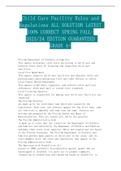 Child Care Facility Rules and Regulations ALL SOLUTION LATEST 100&percnt; CORRECT SPRING FALL-2023&sol;24 EDITION GUARANTEED GRADE A&plus;