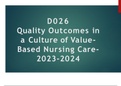 D026 Quality Outcomes in a Culture of Value-Based Nursing Care -2023-2024