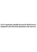 ATI Community Health Proctored 2019 Form C Updated Latest Revised Questions and Answers. 