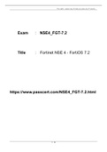 Fortinet NSE 4 - FortiOS 7.2 NSE4_FGT-7.2 Dumps