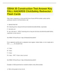 OSHA 30 Construction Test Answer Key FALL HAZARDS ClickSafety Redvector - Flash Cards