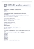 ONS CHEMO&sol;BIO questions & answers 2023