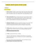 NURSING MSN571 QUIZ 2 STUDY GUIDE