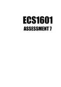 ECS1601 Assessment 7 