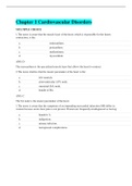 Chapter 1 Cardiovascular Disorders&lpar;A&plus; graded 100&percnt; verified latest update&rpar;